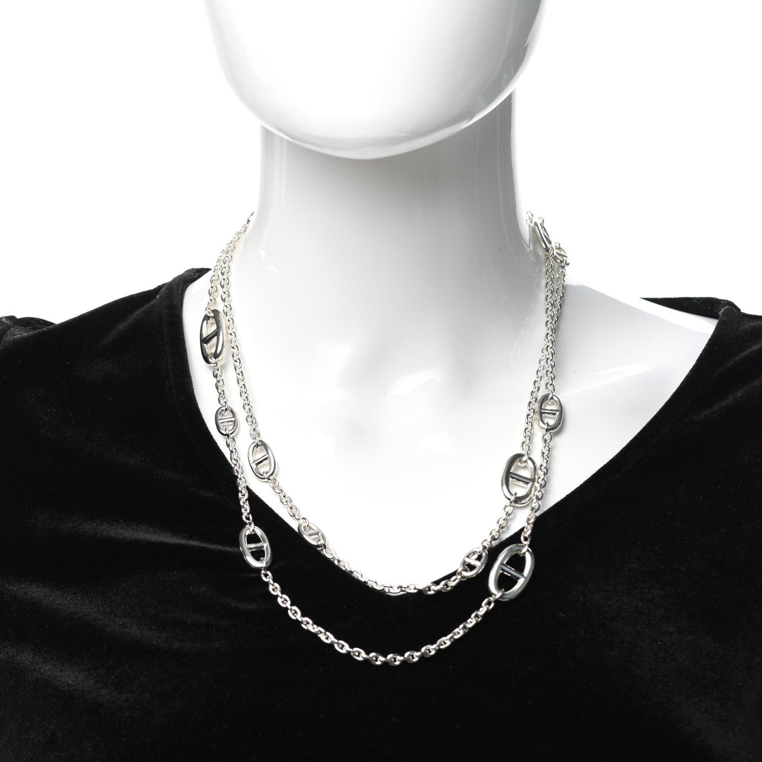 Hermes Sterling Silver Farandole Necklace 120 2 of 6