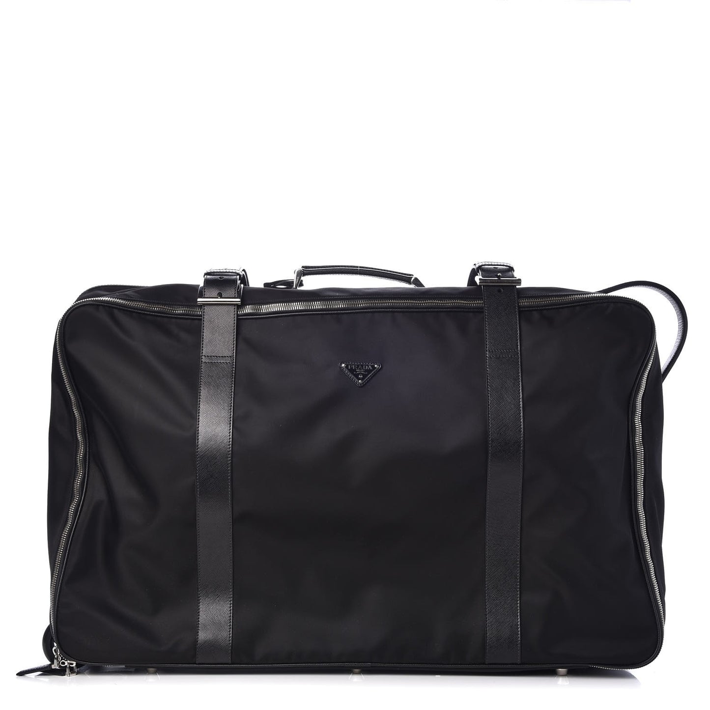 Tessuto Nylon Saffiano Suitcase Black