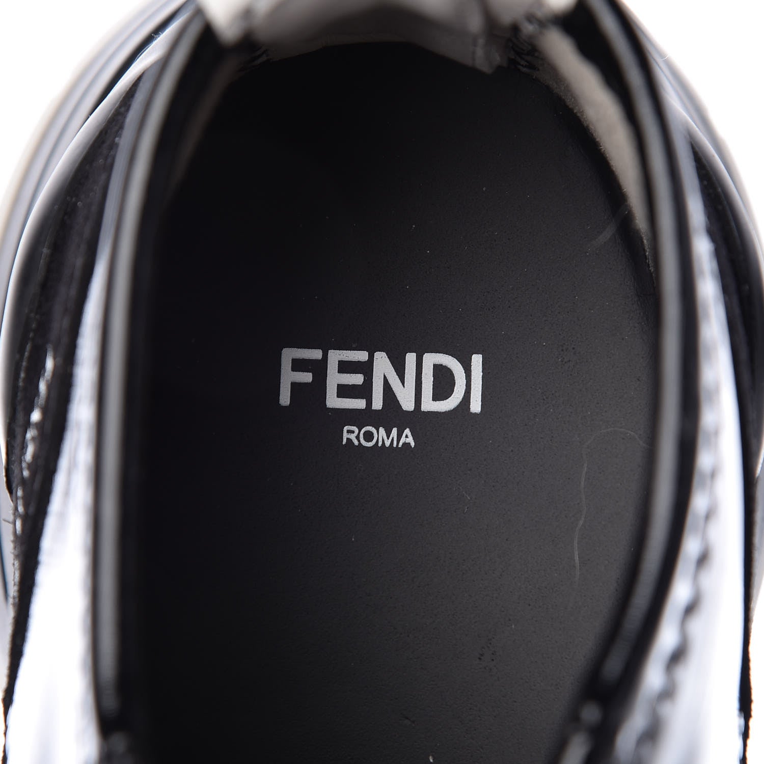 Fendi Vernice High-Tech Womens FFluid Zip Up Sneakers 38 Black White 6 of 8