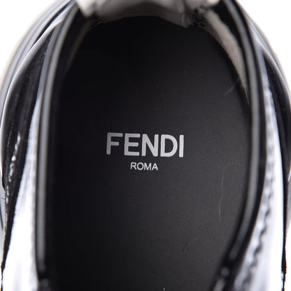Fendi Vernice High-Tech Womens FFluid Zip Up Sneakers 38 Black White 6 of 8