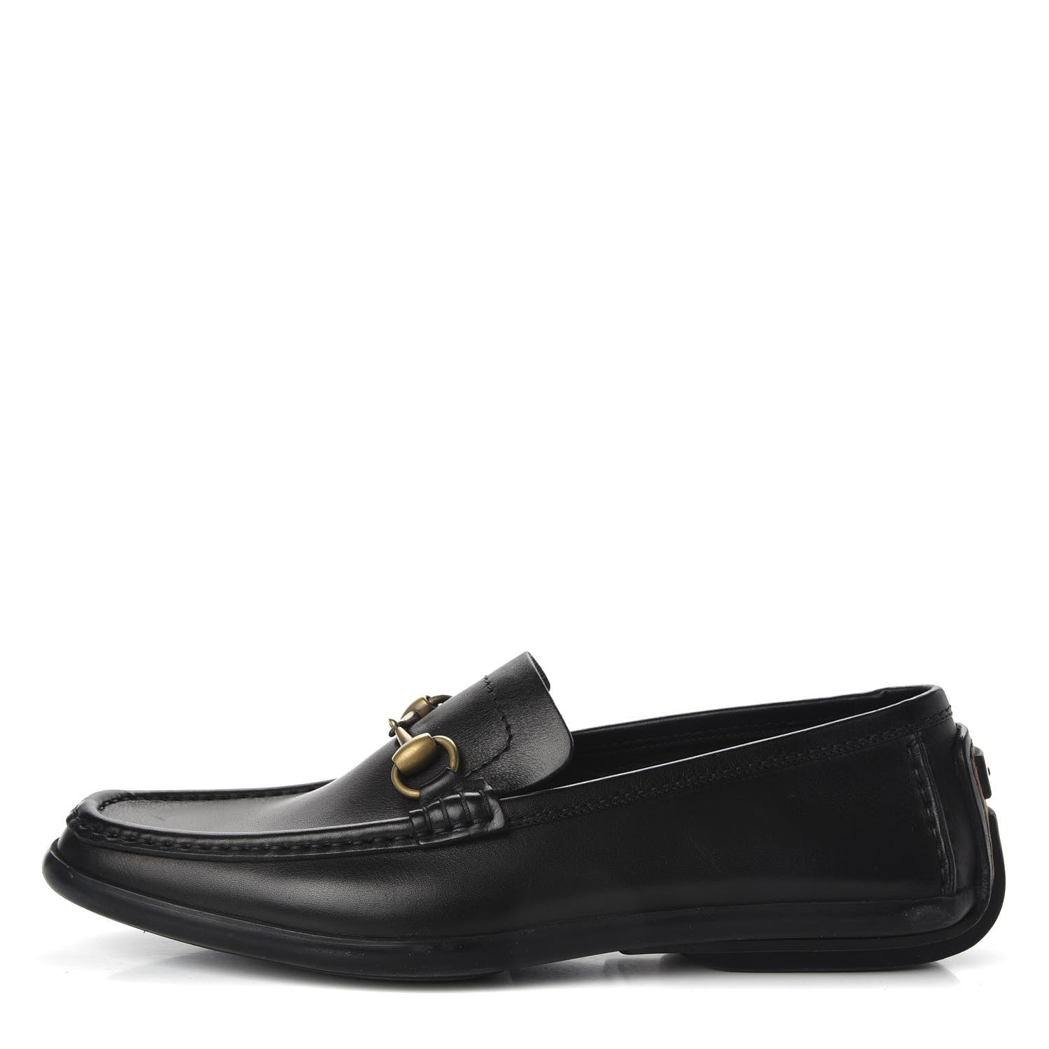 Gucci Calfskin Mens Horsebit Driver Loafers 8 Black 1 of 10