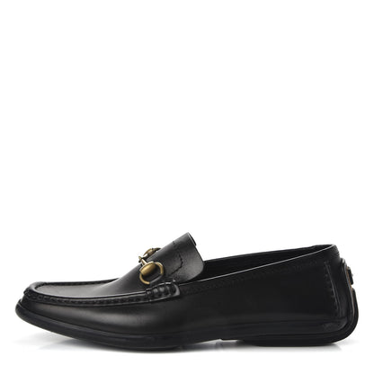 Gucci Calfskin Mens Horsebit Driver Loafers 8 Black 1 of 10