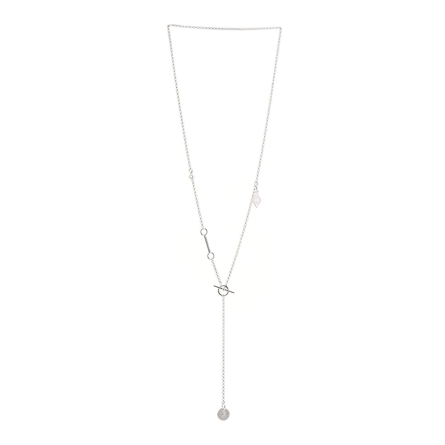 18K White Gold Diamond Gambade Necklace