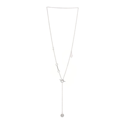 Hermes 18K White Gold Diamond Gambade Necklace 3 of 5