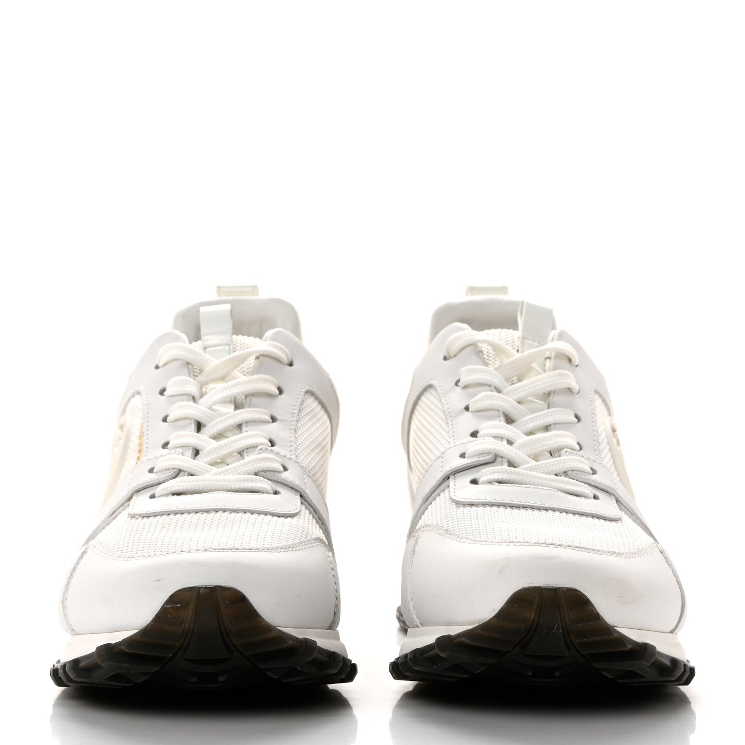 Louis Vuitton Calfskin Mesh Run Away Sneakers 37 White 2 of 10