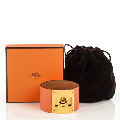 Hermes Epsom Kelly Dog Bracelet Orange 4 of 7