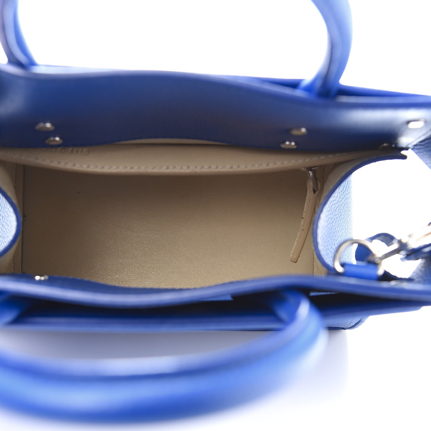 Givenchy Grained Calfskin Mini Horizon Satchel Blue 5 of 11