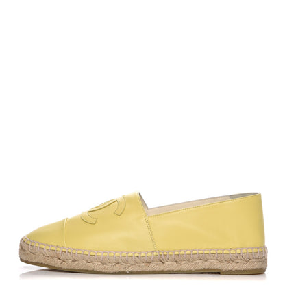 Chanel Lambskin CC Espadrilles 41 Yellow 1 of 11