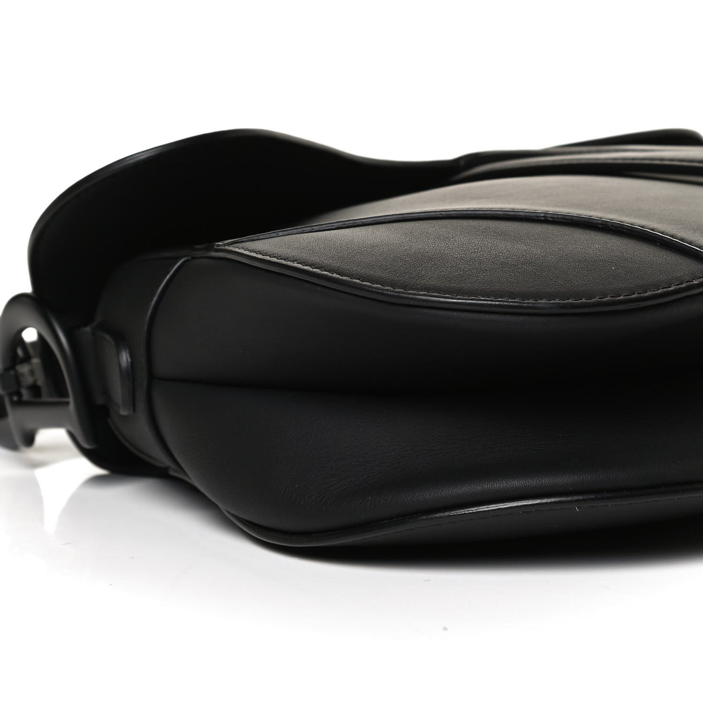 Ultra Matte Calfskin Saddle Bag Black