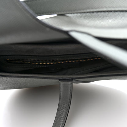 Christian Dior Grained Calfskin Saddle Bag Grey 4 of 9