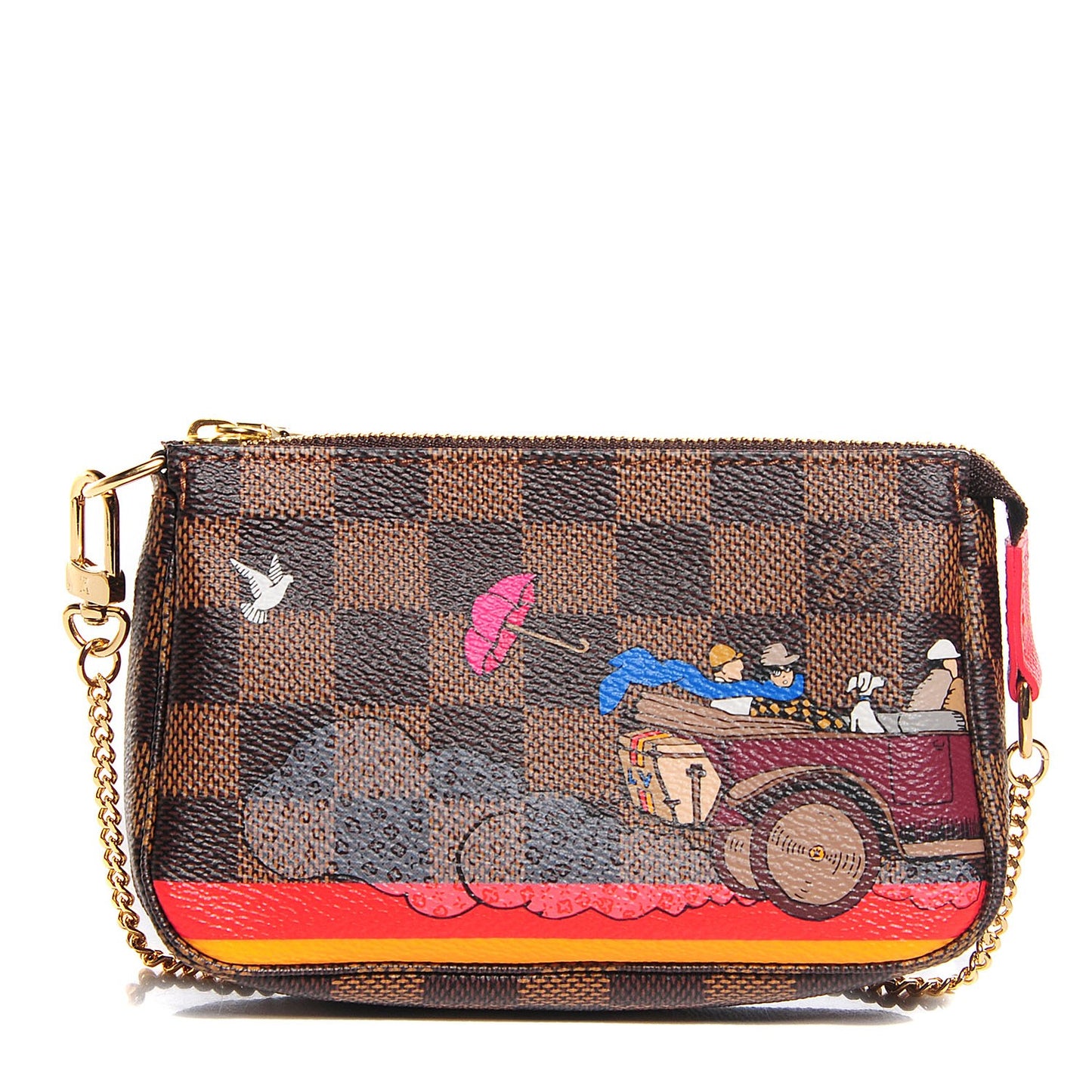 Damier Ebene 2015 Christmas Animation Mini Pochette Accessories