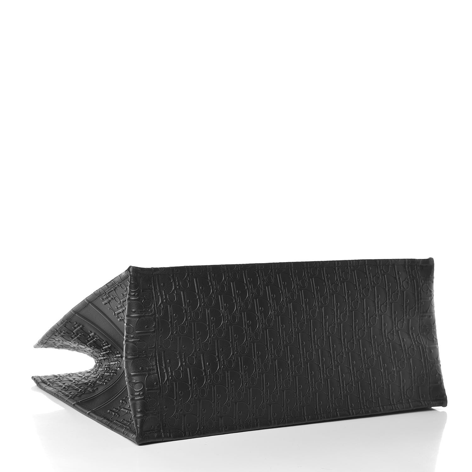 Christian Dior Oblique Calfskin Embossed Book Tote Black 4 of 13