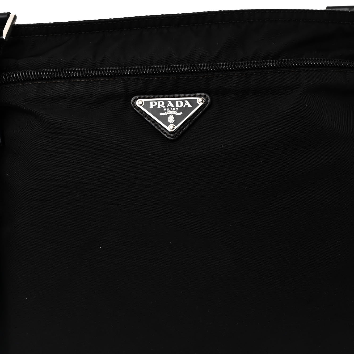 Prada Nylon Vela Flat Messenger Bag Black 7 of 9