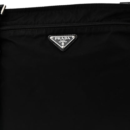 Prada Nylon Vela Flat Messenger Bag Black 7 of 9
