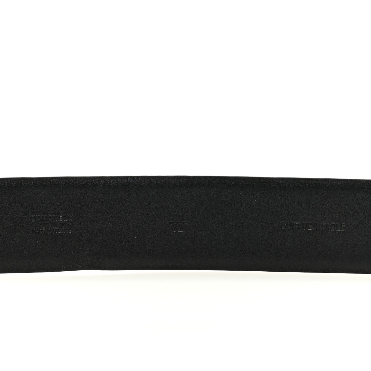 Metal Leopard Print Calfskin CC Belt 80 32 Gold Black