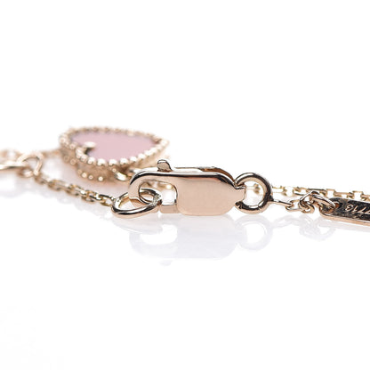 Van Cleef & Arpels 18K Rose Gold Carnelian Sweet Alhambra Heart Bracelet 4 of 6