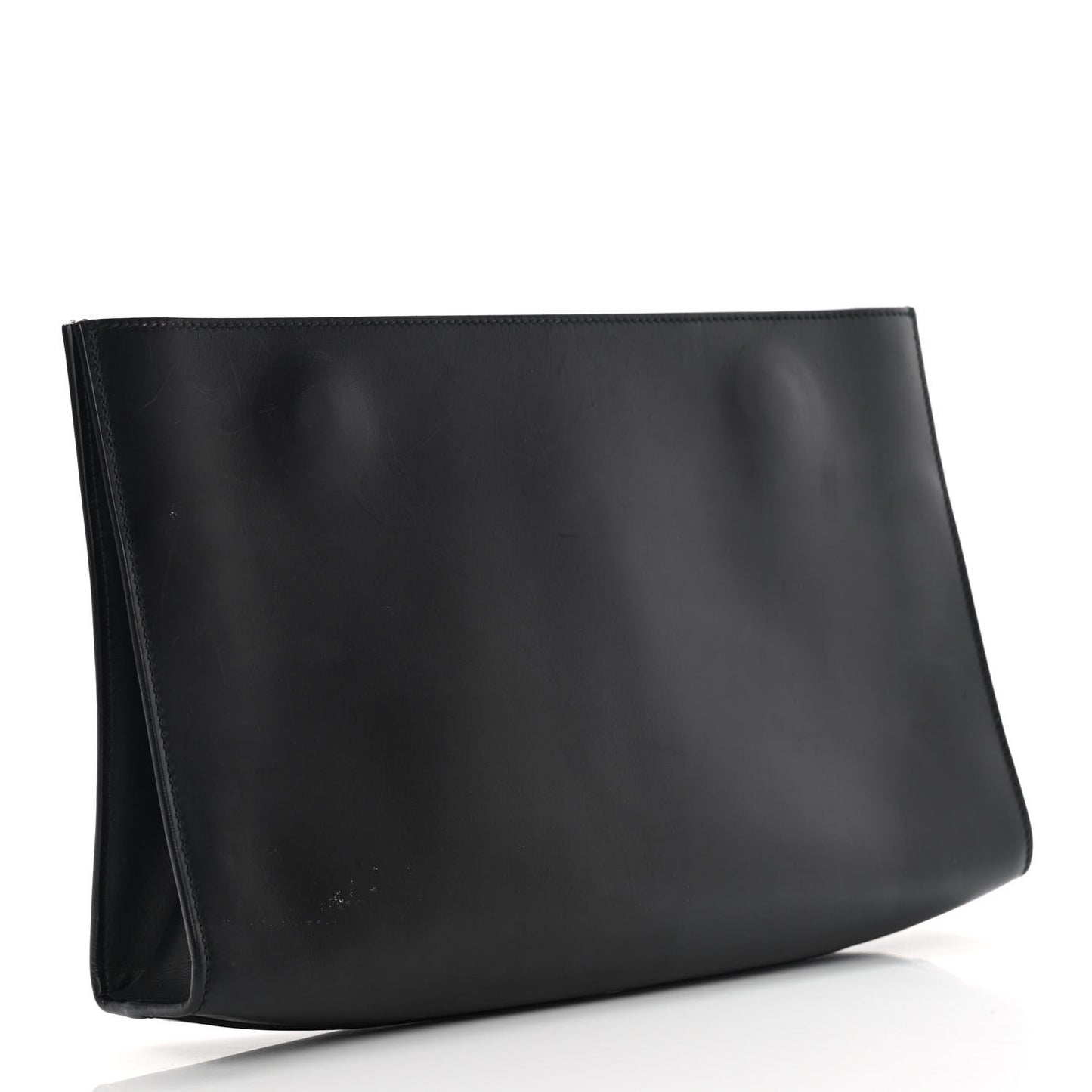 Calfskin Embossed XL Clutch Black