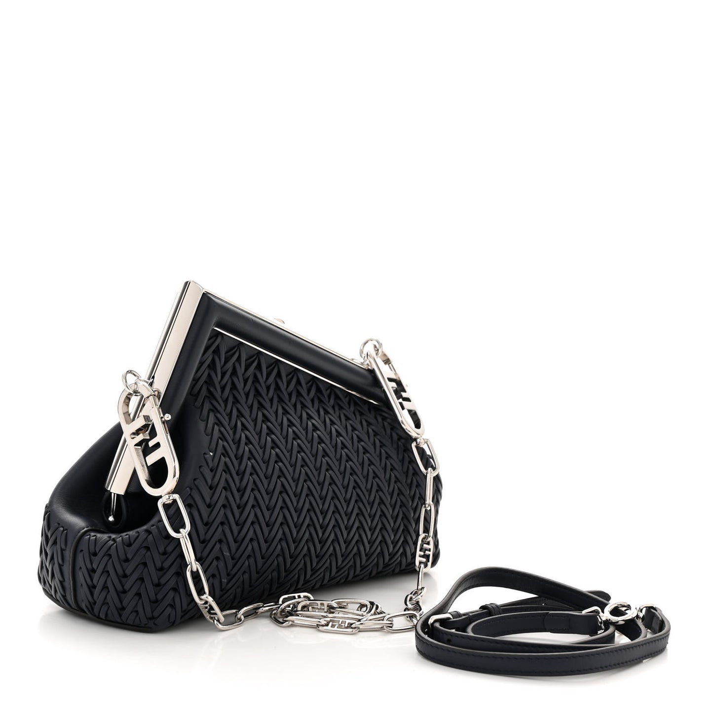 Vitello Grace Intreccio Nappa Small Fendi First Midnight