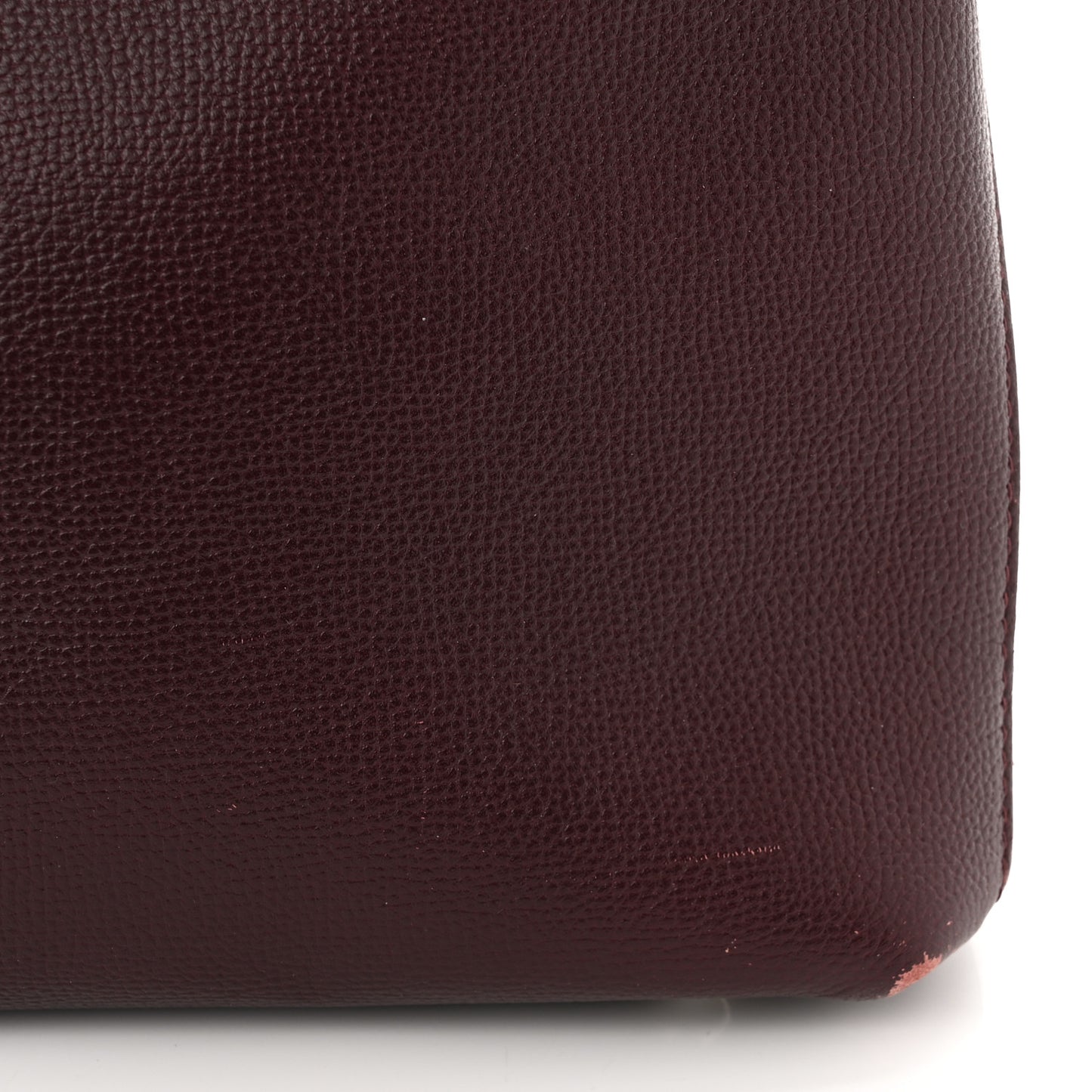 Grainy Calfskin House Check Medium Banner Tote Mahogany Red