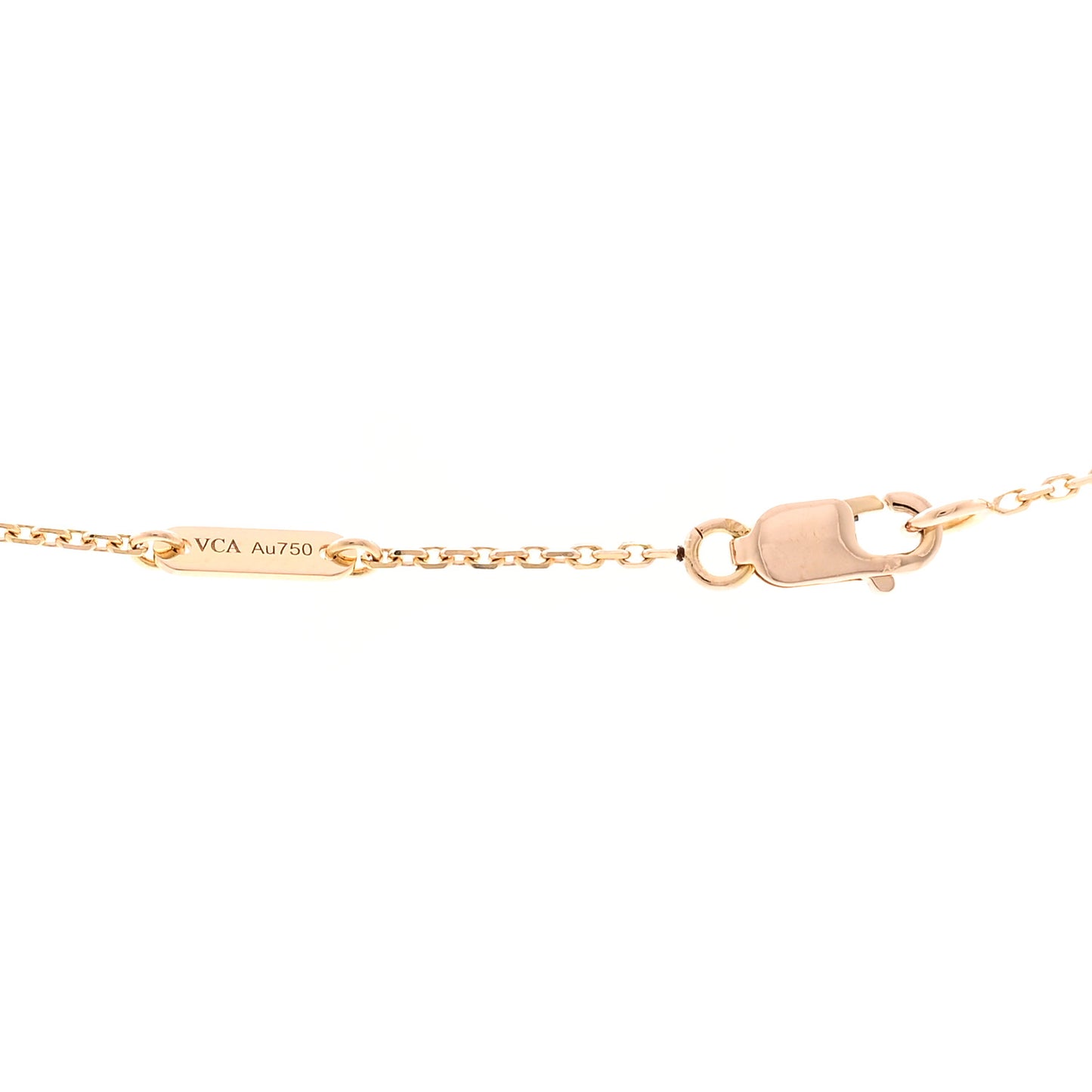 18K Rose Gold Carnelian Sweet Alhambra Pendant Necklace