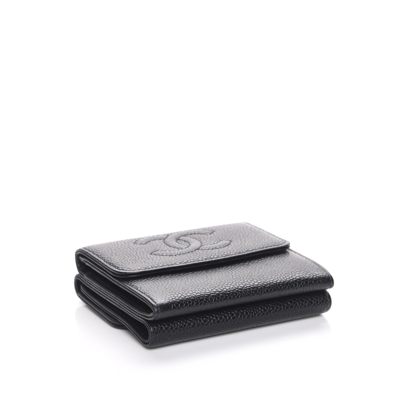Caviar Timeless CC Compact Double Sided Wallet Black
