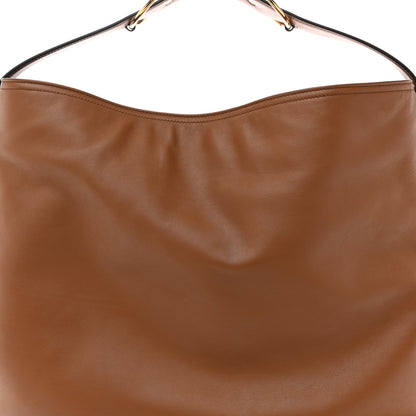 Gucci Calfskin Beatrix Horsebit Large Tote Bag Brown 8 of 10