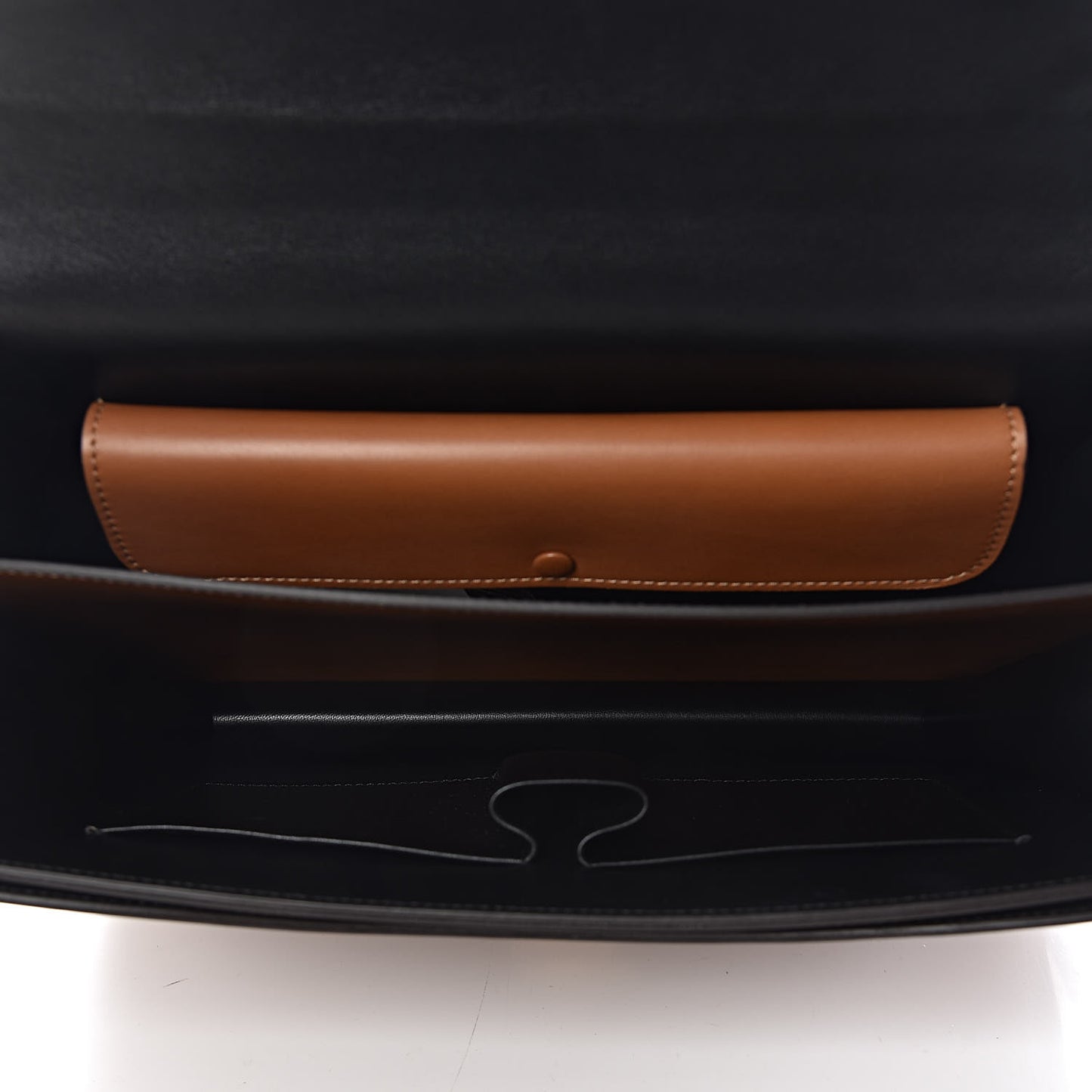 Smooth Calfskin Bi-Color Large Case Camel