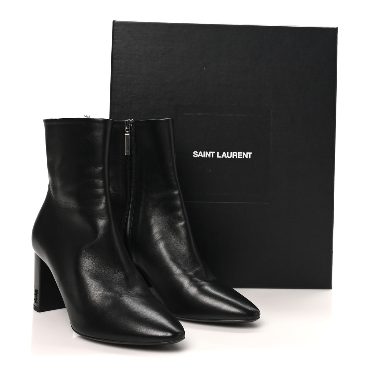 Saint Laurent Nappa Vendome Loulou Ankle Zip Boot 39.5 Black 9 of 9