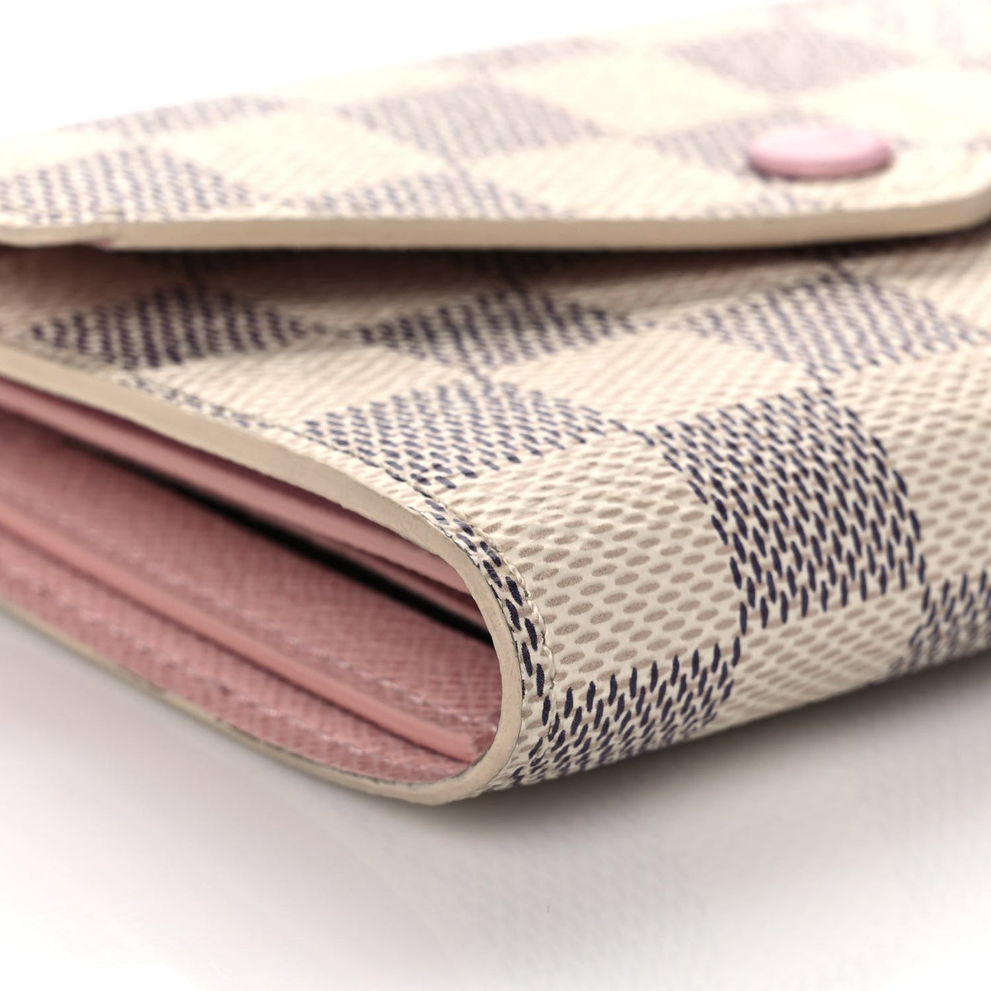 Damier Azur Victorine Wallet Rose Ballerine