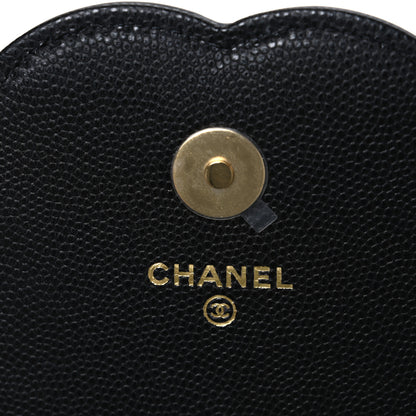 Chanel Shiny Caviar Lambskin Quilted CC Neo Filigree Wallet on Chain WOC Black 6 of 12