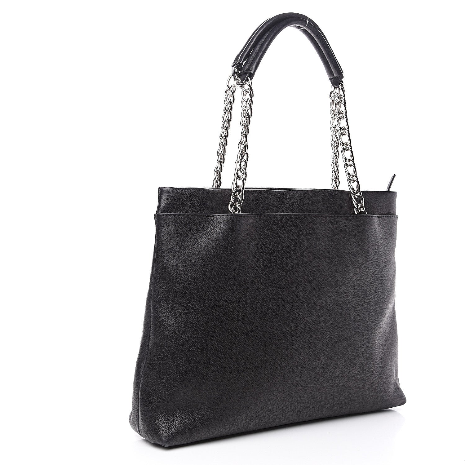Chanel Caviar Large CC Tuck Tote Black 2 of 12