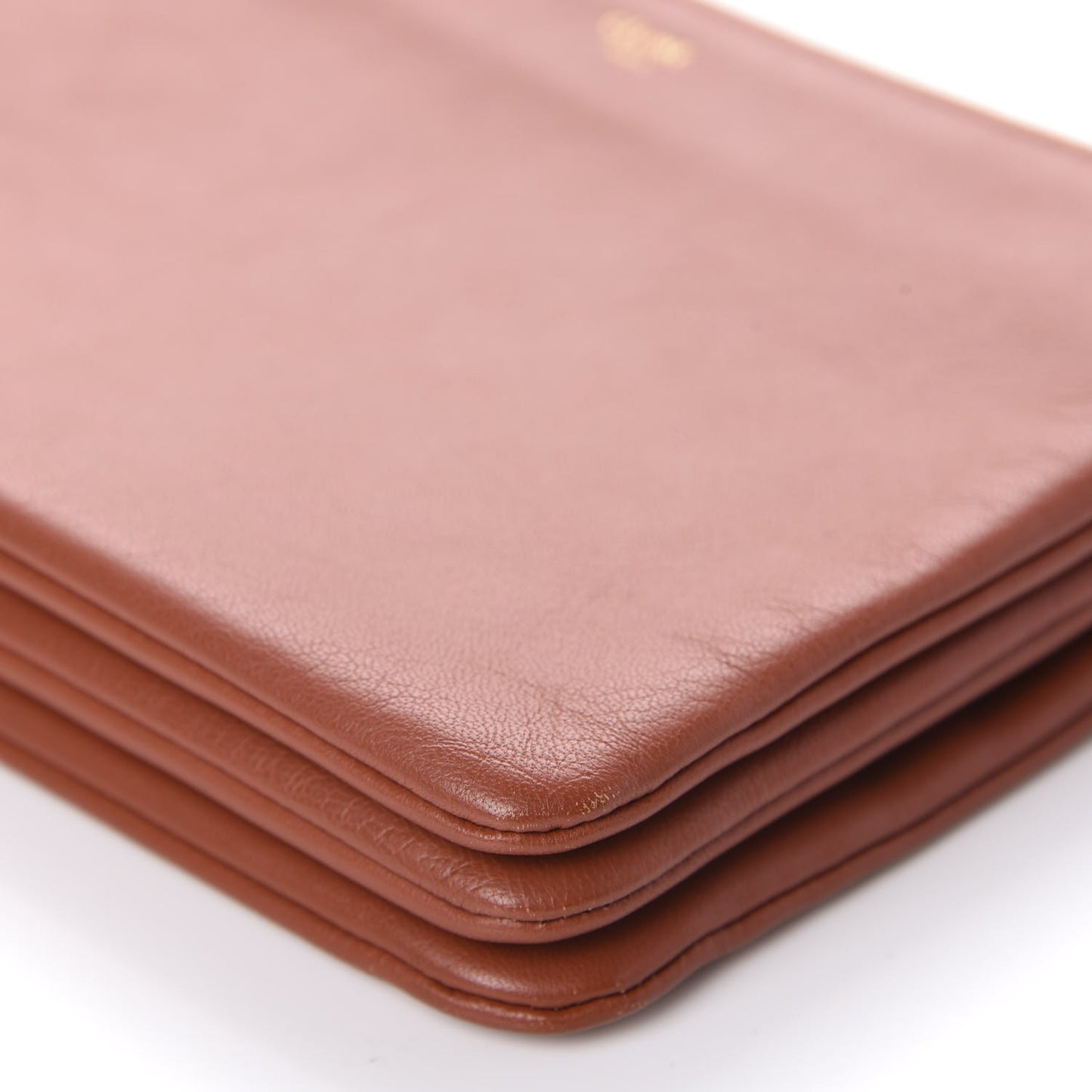 Lambskin Small Trio Crossbody Bag Tan