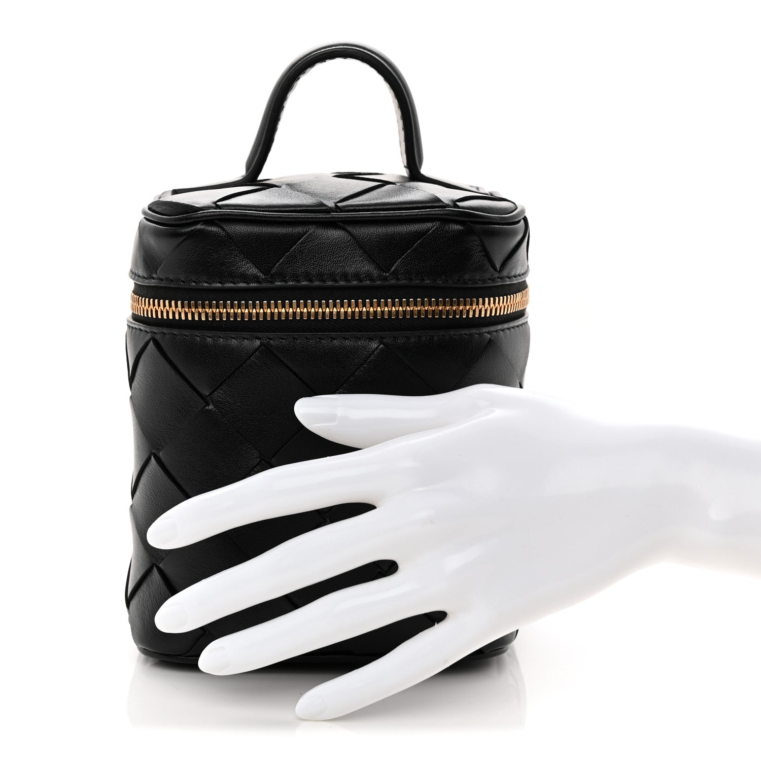 Bottega Veneta Nappa Intrecciato North South Vanity Case Black 2 of 8