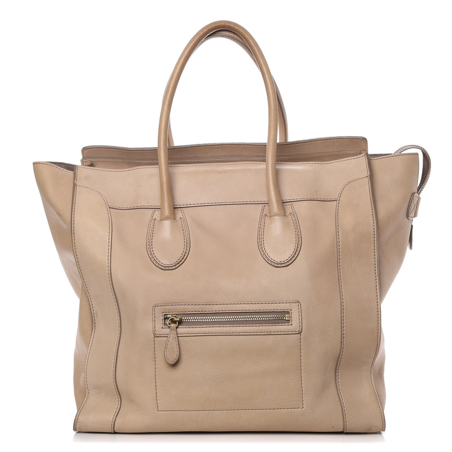 Celine Drummed Calfskin Medium Luggage Camel 1 of 21
