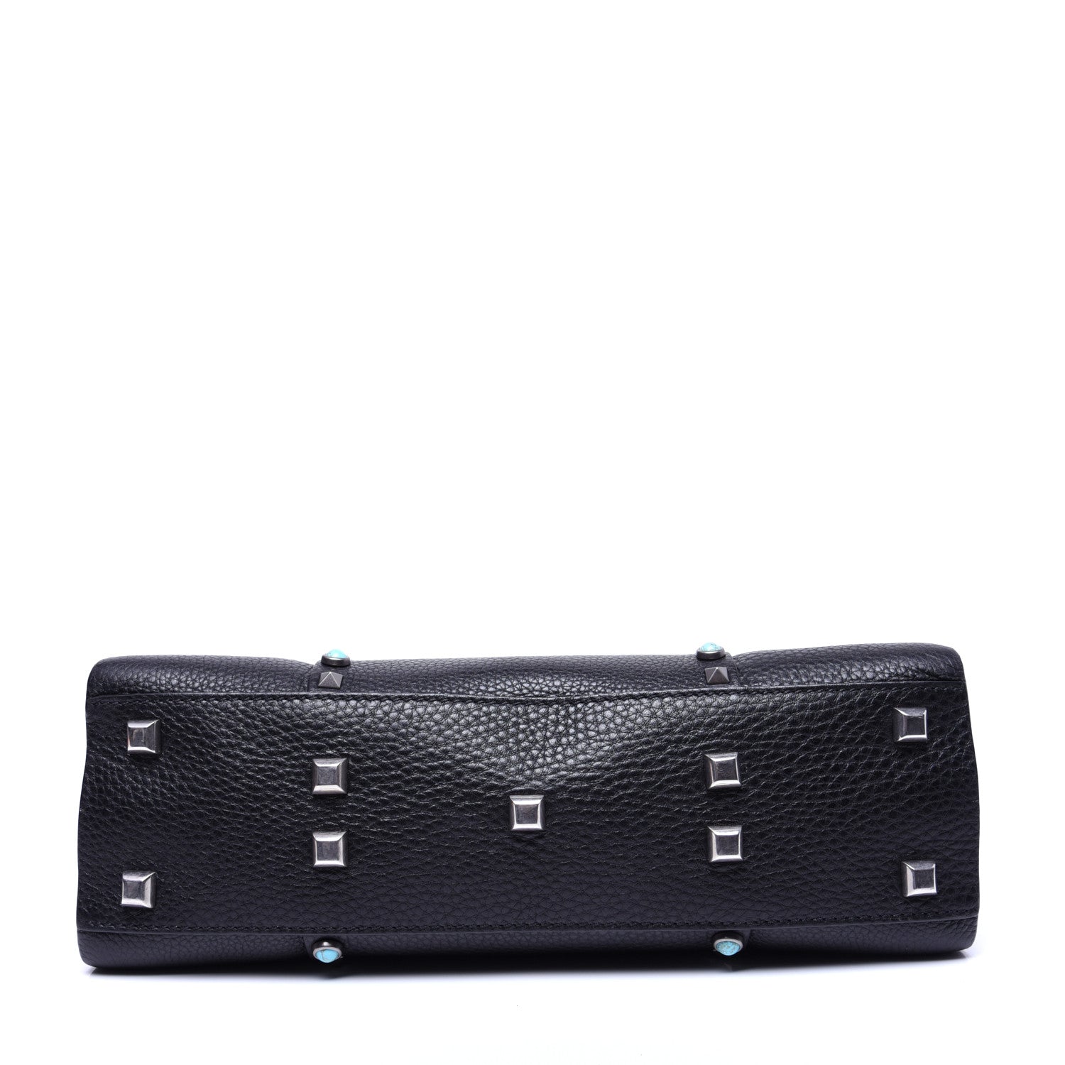 Valentino Garavani Alce Calfskin My Rockstud Rolling Frame Bag Black 9 of 15