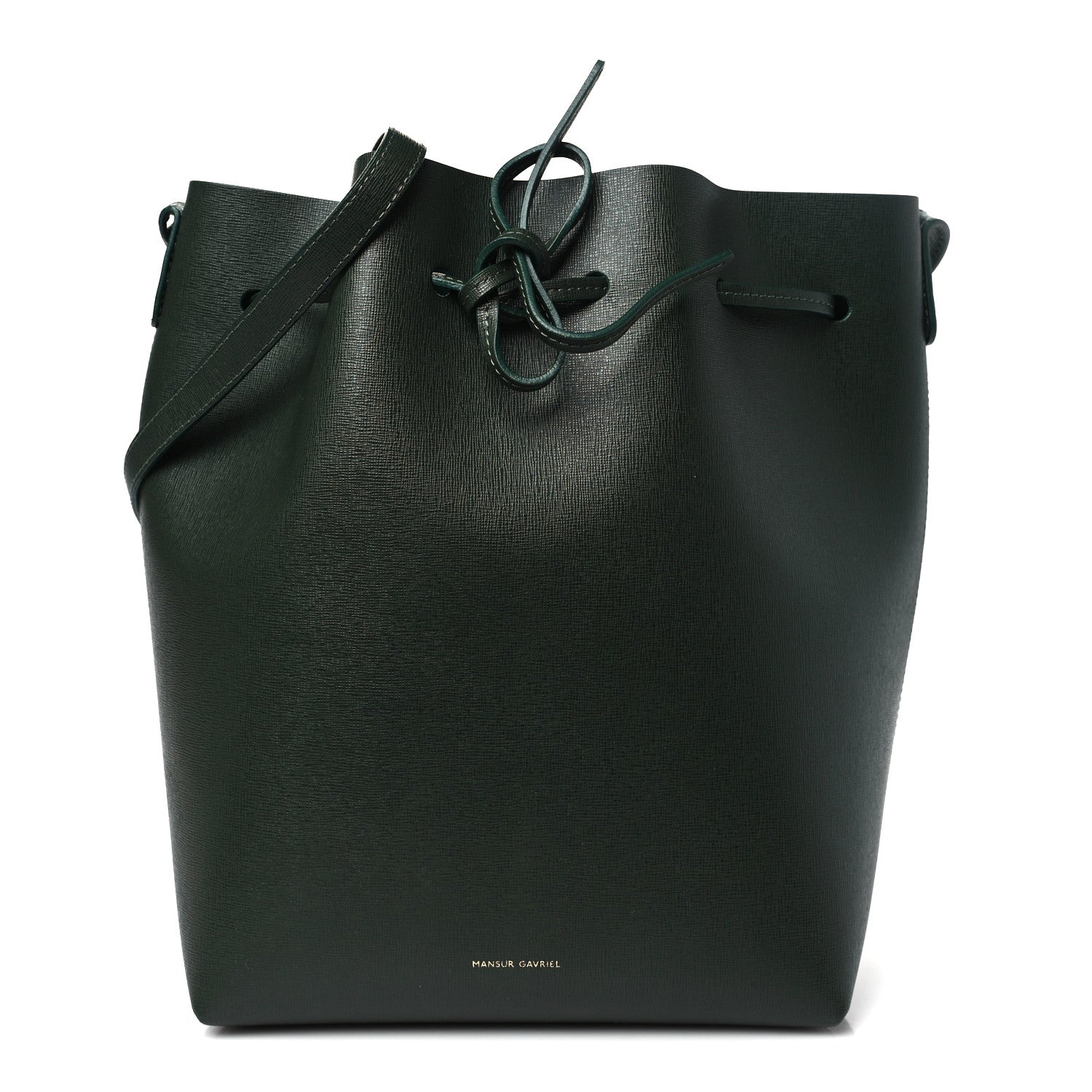 Mansur Gavriel Saffiano Bucket Bag Moss 1 of 11