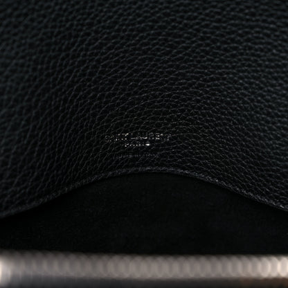 Saint Laurent Grained Calfskin Medium Souple Sac De Jour Black 7 of 19