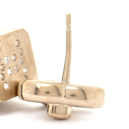 Chanel Crystal CC Turnlock Dice Drop Earrings Gold 5 of 6