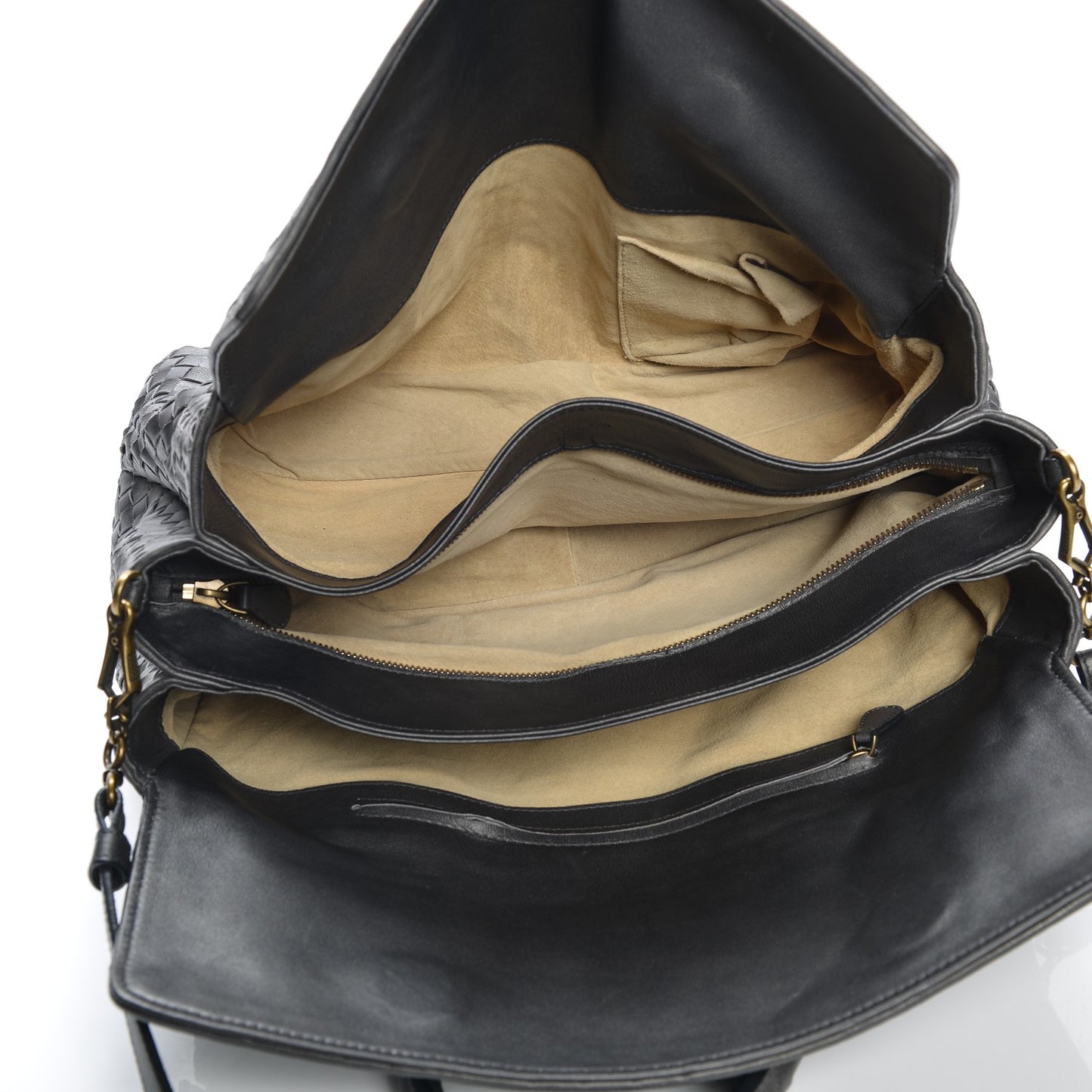 Nappa Intrecciato Convertible Duffel Ferro