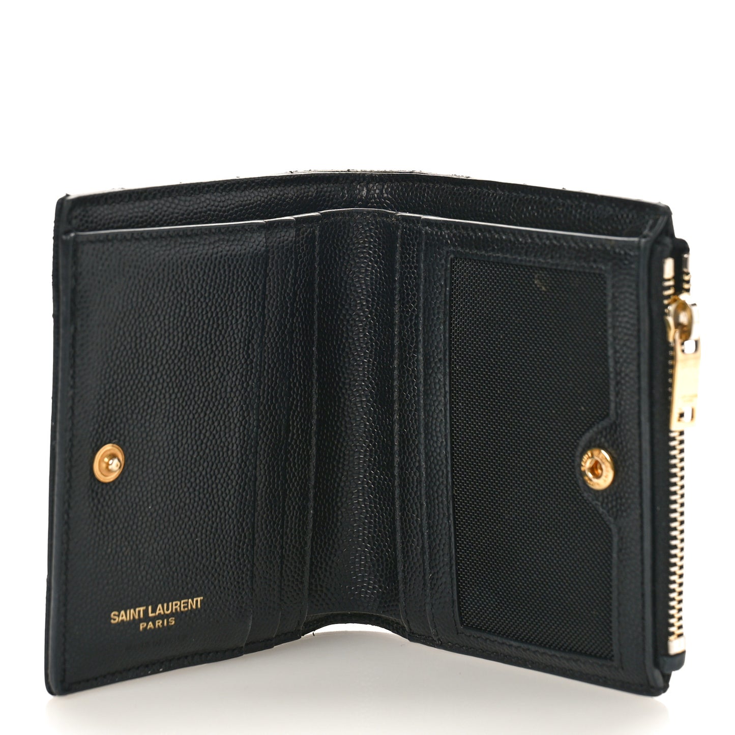 Grain De Poudre Matelasse Chevron Monogram Zipped Card Case Black