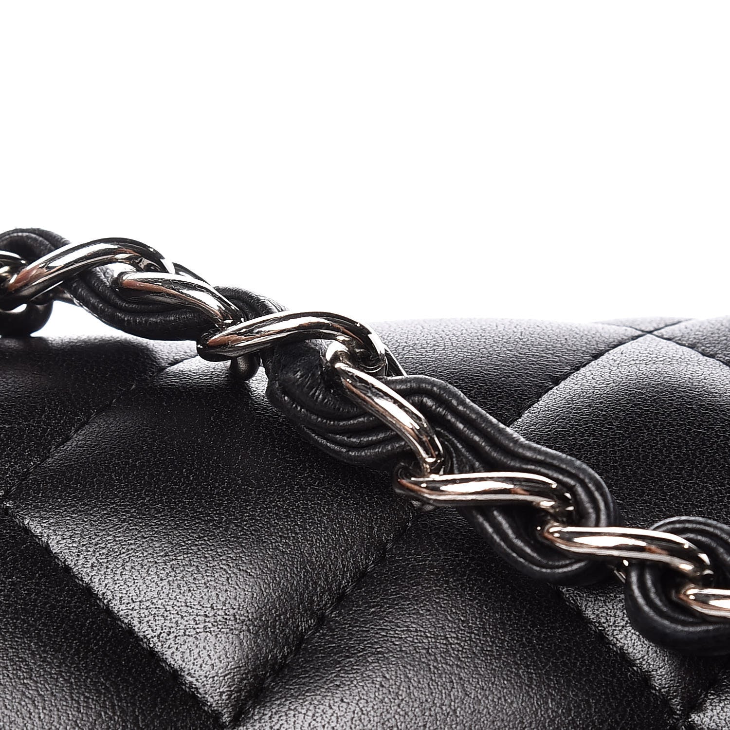 Chanel Lambskin Quilted Jumbo Double Flap Black 9 of 11