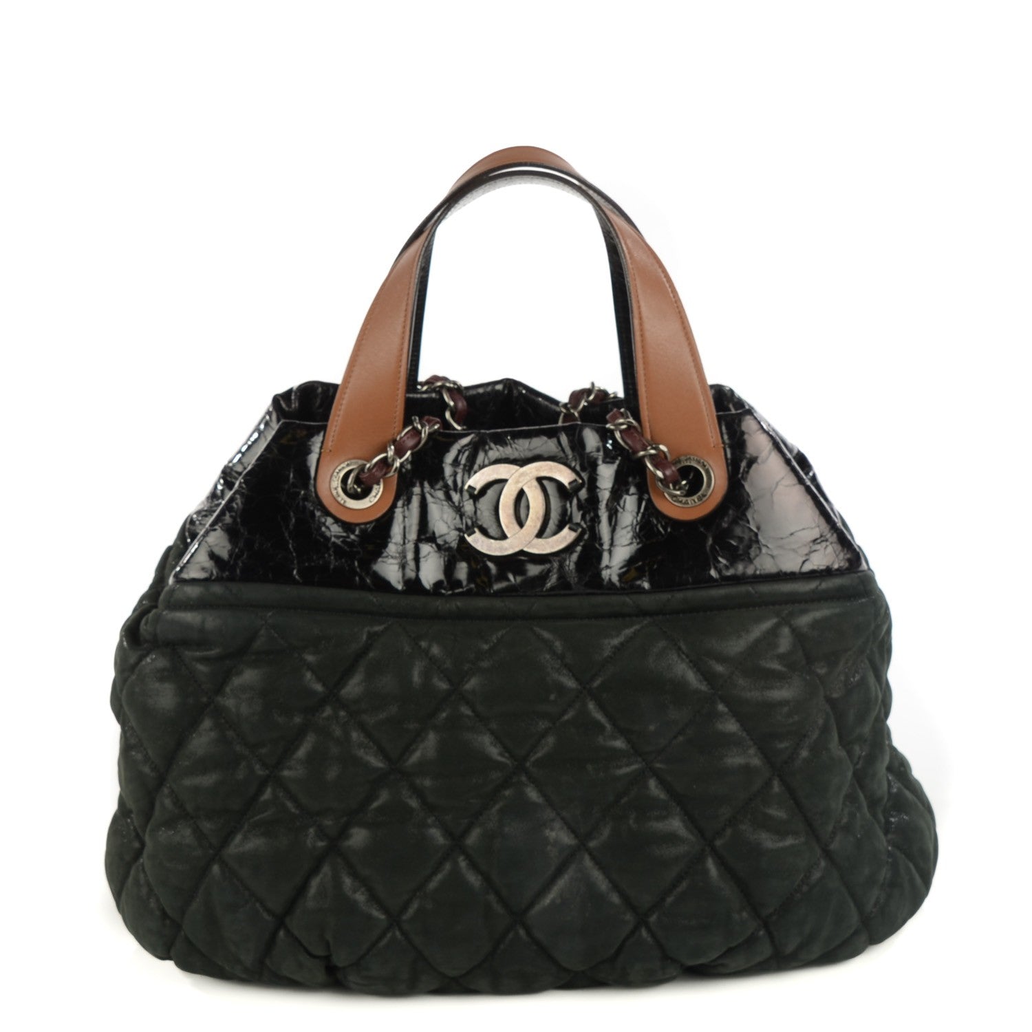 Chanel Iridescent Calfskin Large In the Mix Tote Dark Green 1 of 7