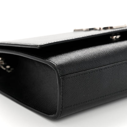 Saint Laurent SAINT LAURENT Grain De Poudre Medium Classic Monogram Kate Satchel Black 8 of 11