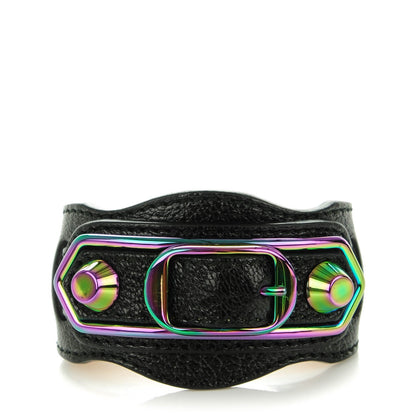 Balenciaga Chevre Iridescent Metallic Edge Hardware Bracelet S Black 1 of 8