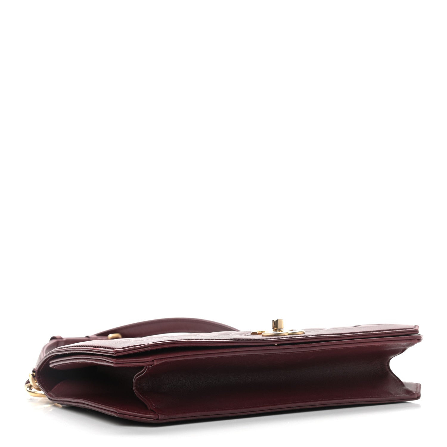 Chanel Calfskin Quilted Large Flap Bag Burgundy 4 of 10