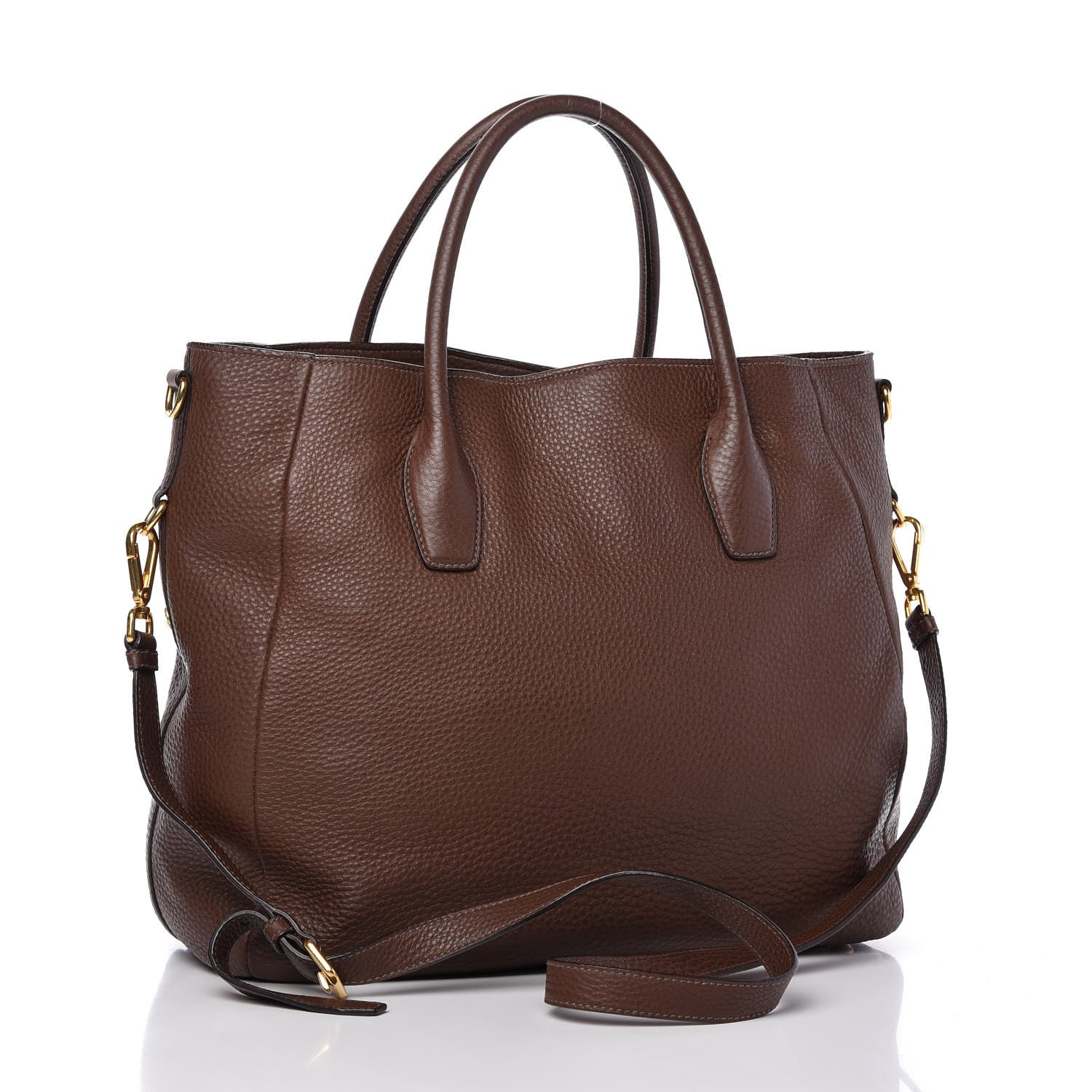 Prada Vitello Daino Shopping Tote Bruciato 3 of 9