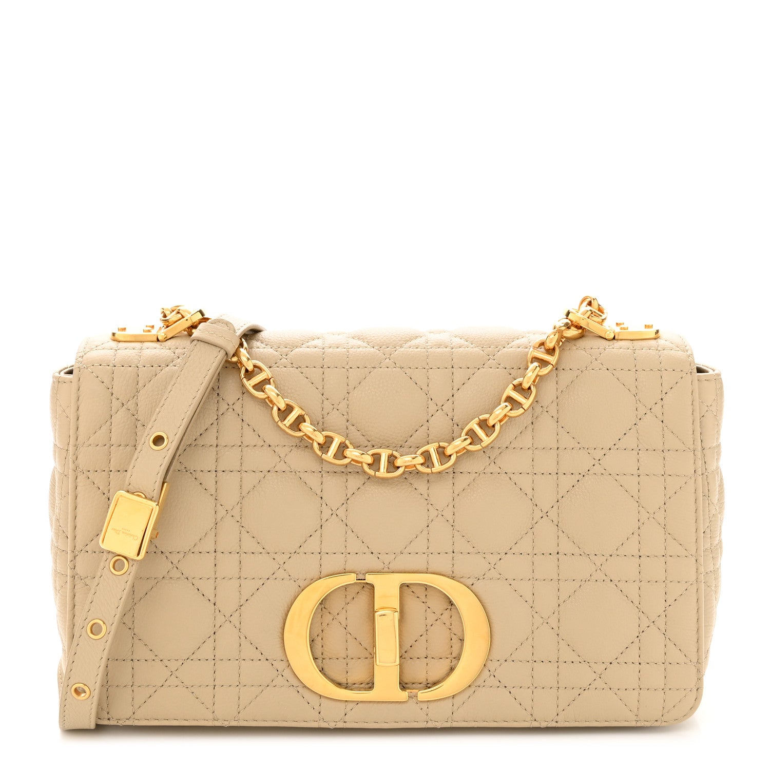 Christian Dior Supple Calfskin Cannage Medium Caro Bag Beige 1 of 10