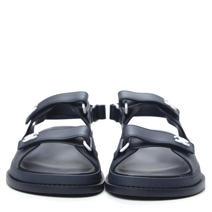 Chanel Rubber CC Dad Sandals 39 Navy 2 of 8
