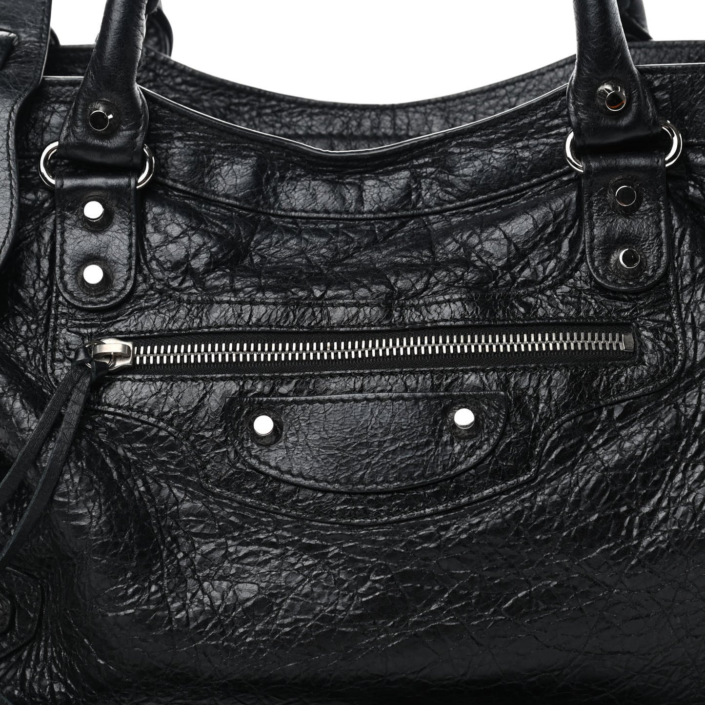 Agneau Classic Silver Hardware City Black