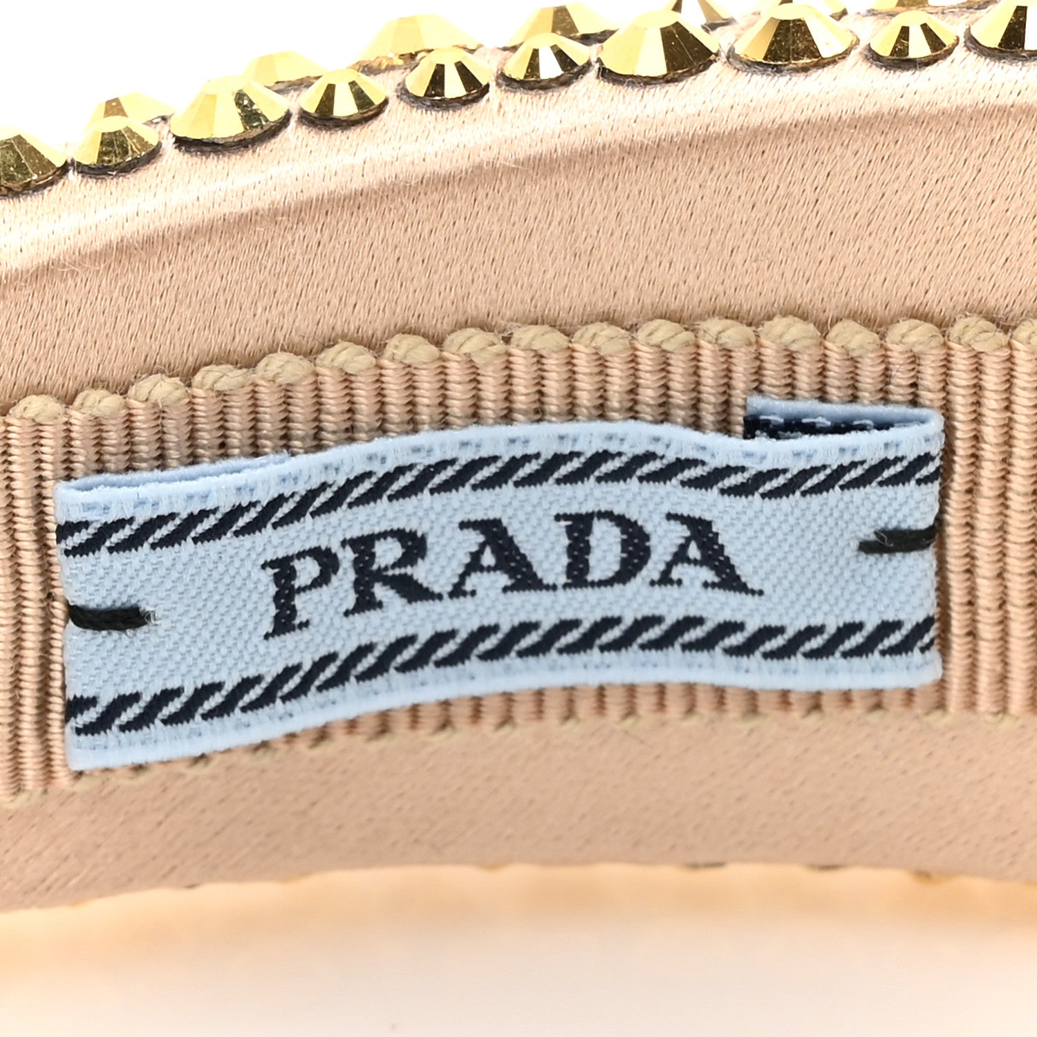 Prada Satin Crystal Embellished Headband Platino 6 of 7